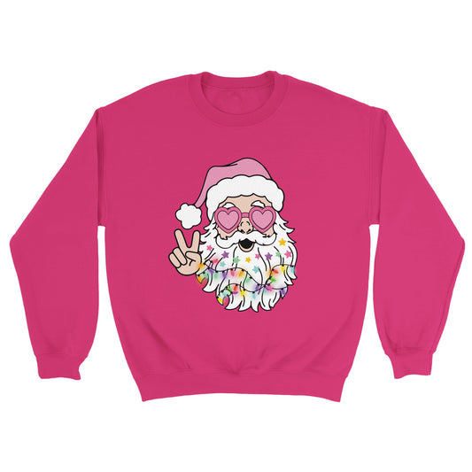 Viral Santa with Christmas Lights Unisex Crewneck Sweatshirt