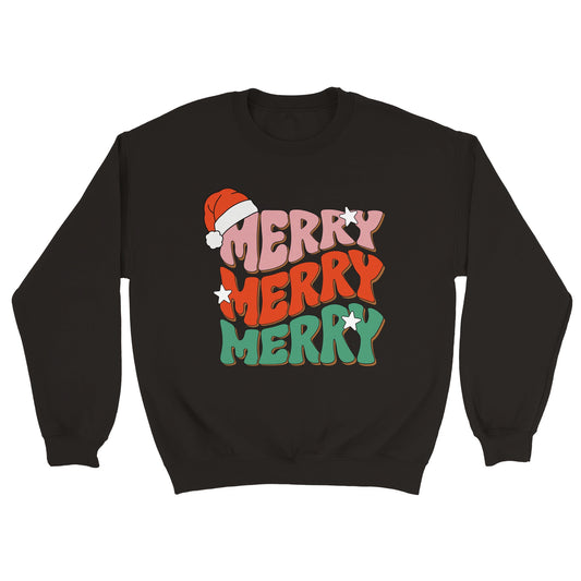 Merry Merry Merry Christmas Unisex Crewneck Sweatshirt