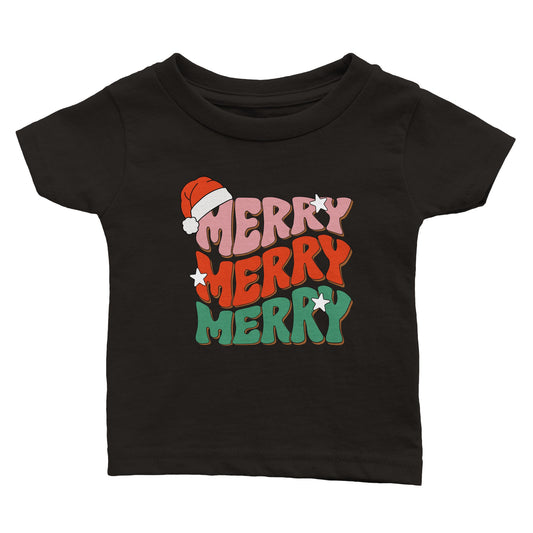 Merry Merry Merry Christmas Unisex Crewneck T-shirt - Classic Baby Crewneck T-shirt