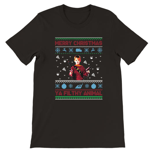 Merry Christmas Ya Filthy Animal Ugly Sweater Unisex Adult T-Shirt