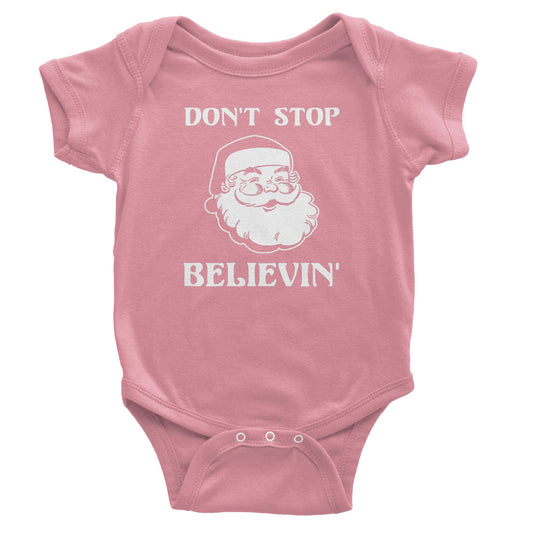 Don't Stop Believin' Santa Baby Bodysuit