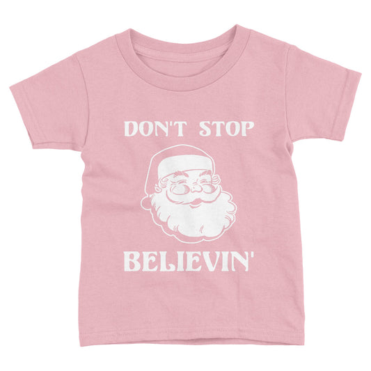 Don't Stop Believin' Santa Toddler  T-Shirt