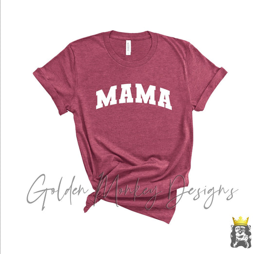 Mama T-Shirt | Collegiate Style Mama Shirt