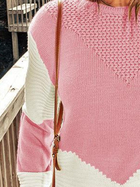 High Contrast Color Block Sweater