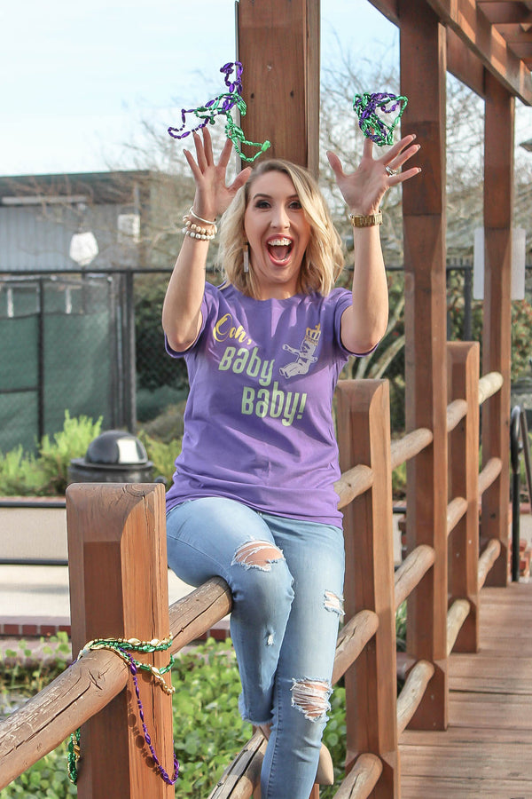 Ooh Baby Baby King Cake Baby Mardi Gras Shirt