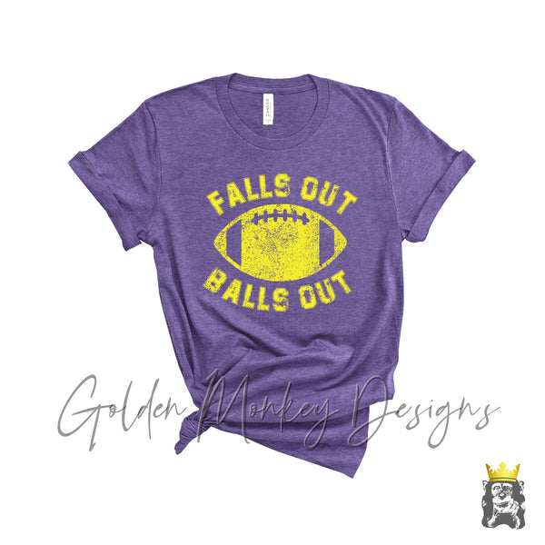 Falls Out Balls Out Purple and Gold
