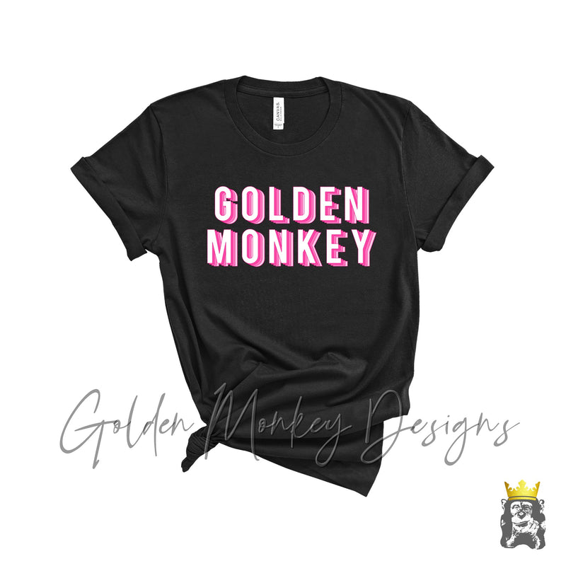 Golden Monkey Designs Pink Repeating