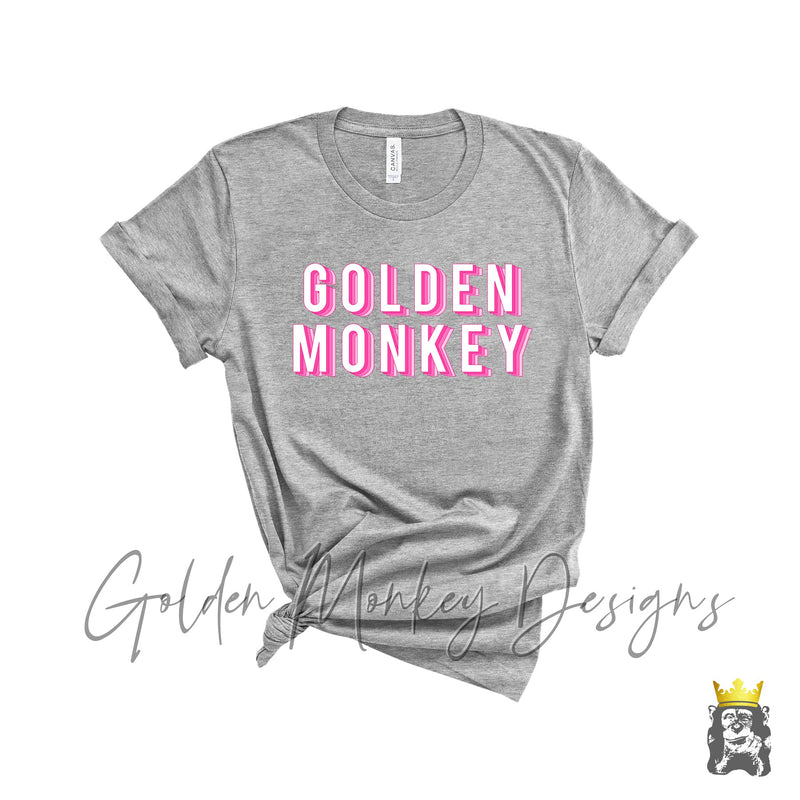 Golden Monkey Designs Pink Repeating