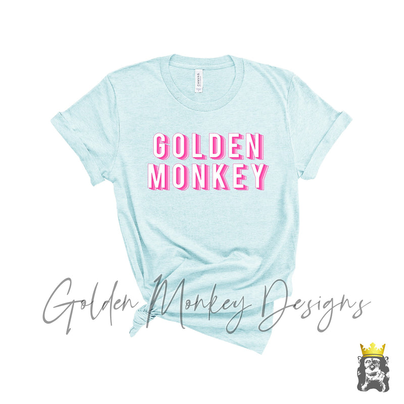 Golden Monkey Designs Pink Repeating