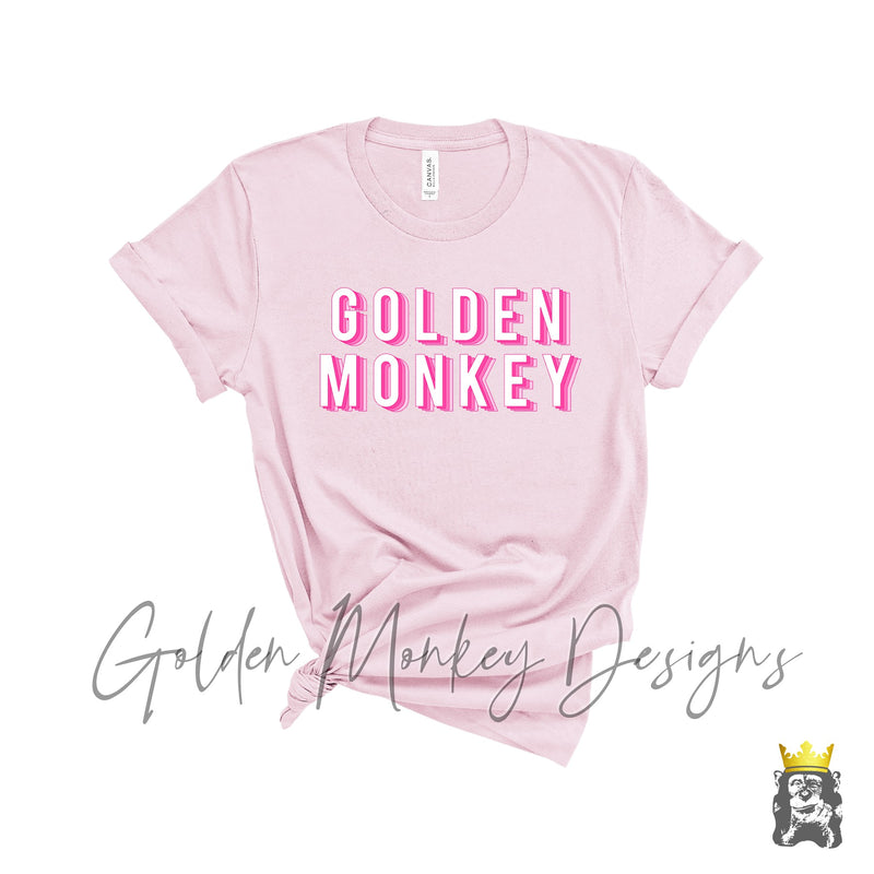 Golden Monkey Designs Pink Repeating