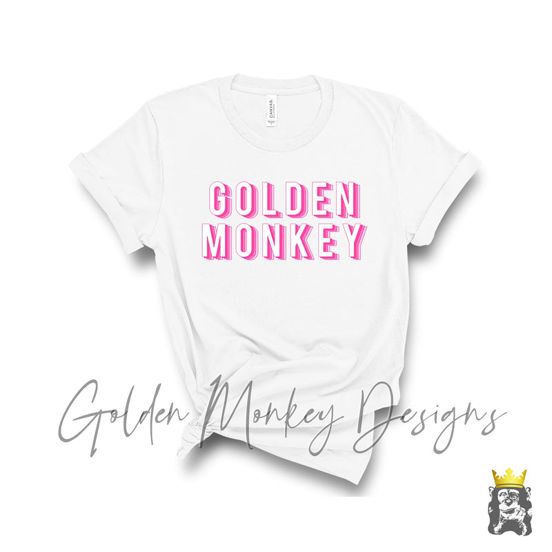 Golden Monkey Designs Pink Repeating