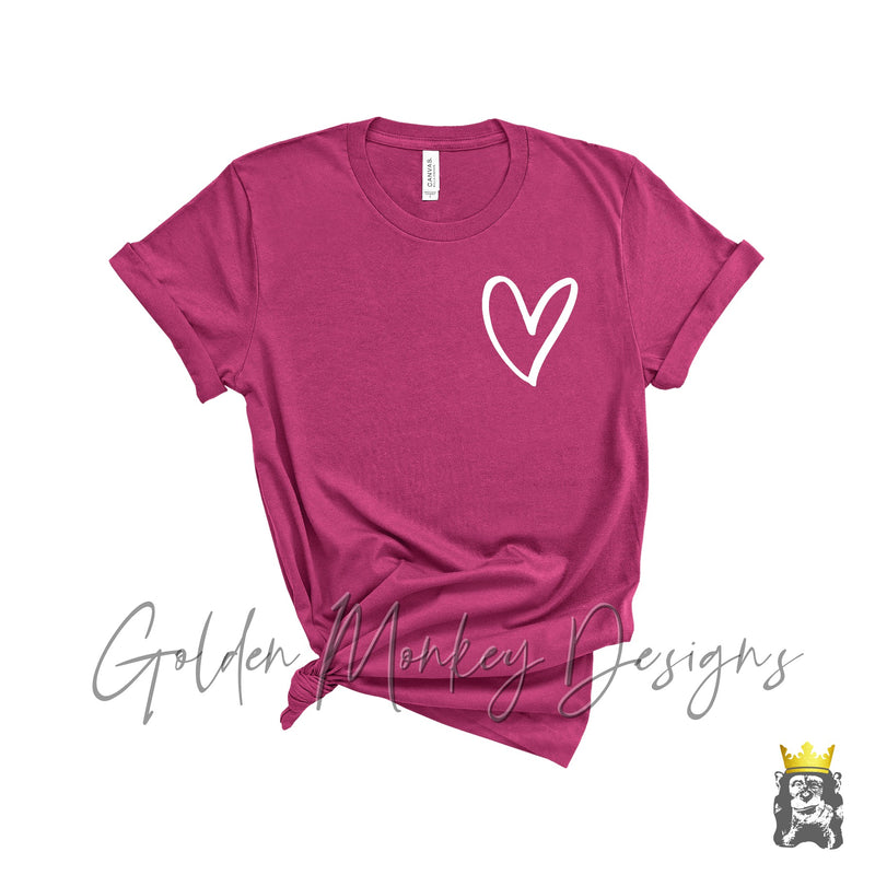 Hand Drawn Heart Shirt
