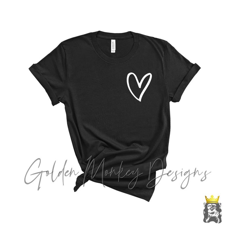 Hand Drawn Heart Shirt