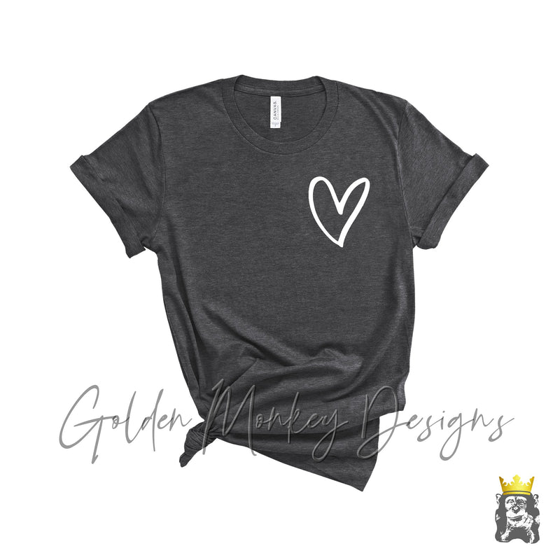 Hand Drawn Heart Shirt