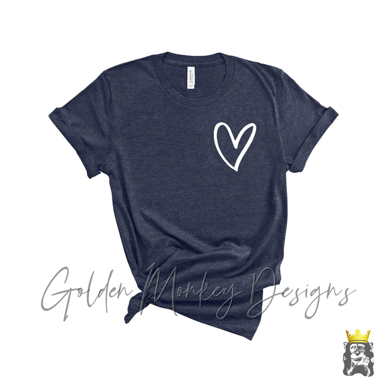 Hand Drawn Heart Shirt