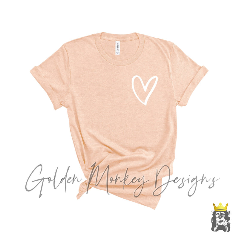 Hand Drawn Heart Shirt