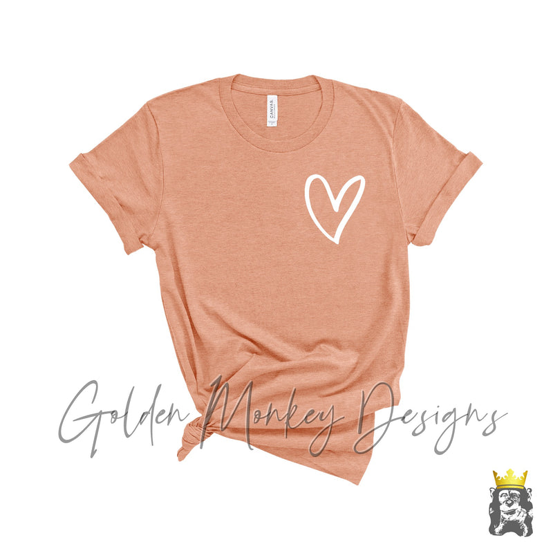 Hand Drawn Heart Shirt