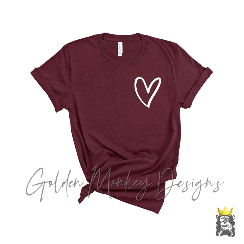 Hand Drawn Heart Shirt