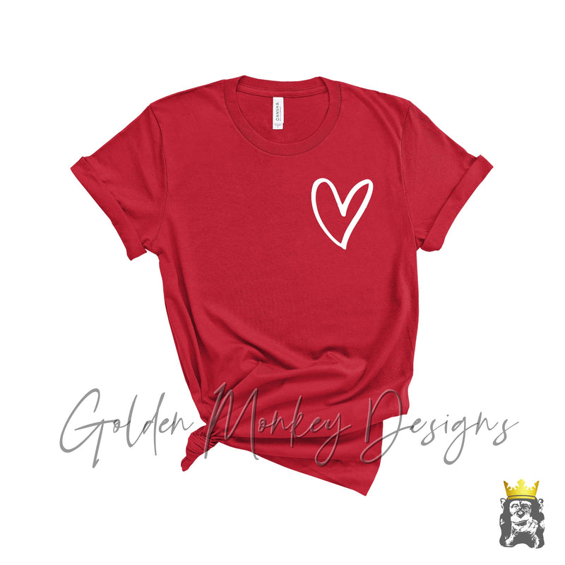 Hand Drawn Heart Shirt