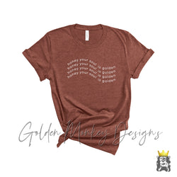 Honey Your Soul is Golden Curved Text Shirt