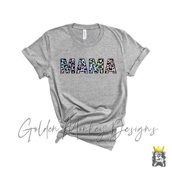 MAMA Neon Leopard Shirt