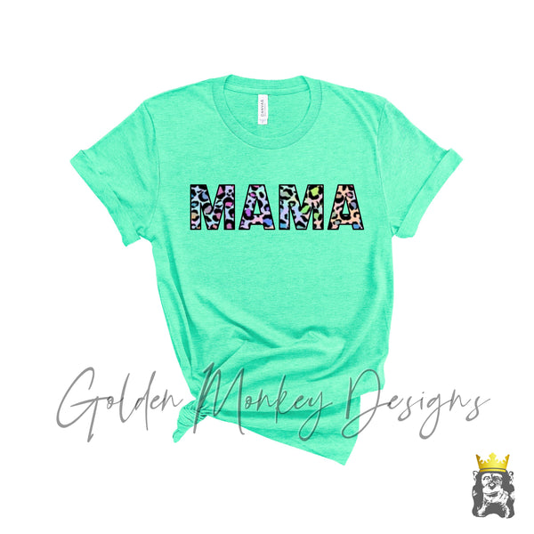 MAMA Neon Leopard Shirt