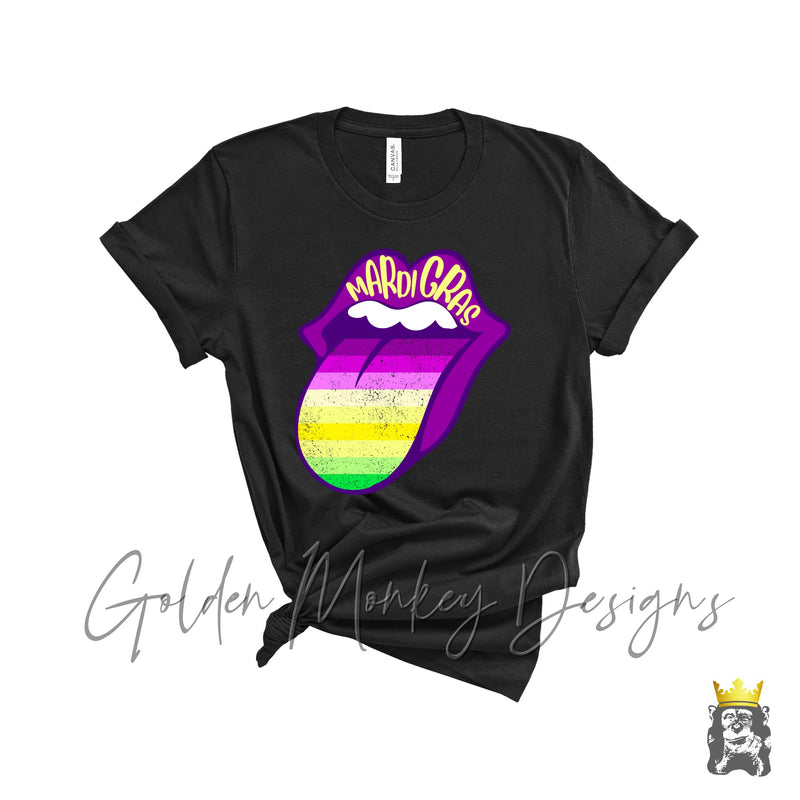 Mardi Gras Tonge and Lips Shirt