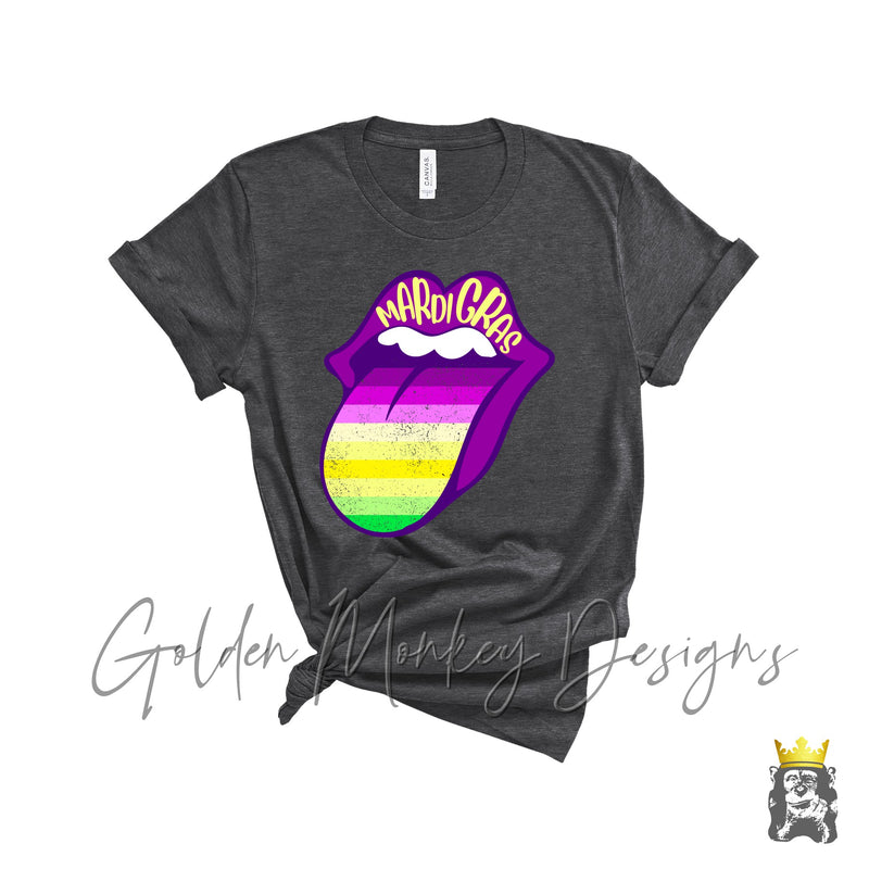 Mardi Gras Tonge and Lips Shirt