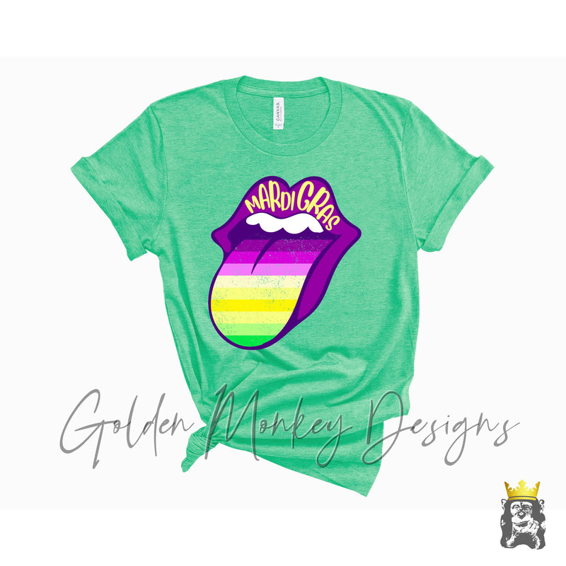 Mardi Gras Tonge and Lips Shirt