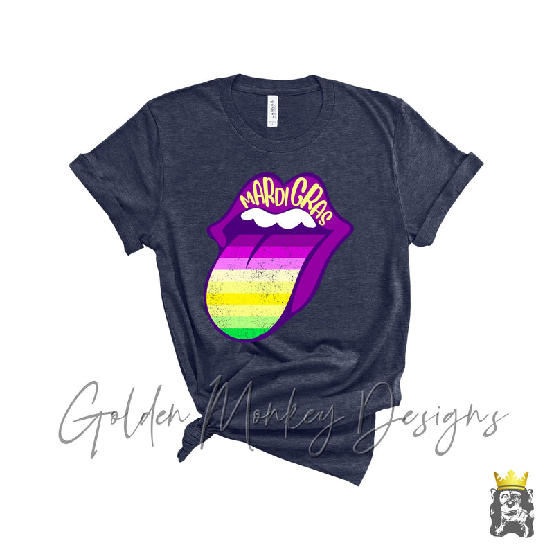 Mardi Gras Tonge and Lips Shirt