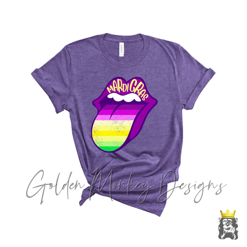 Mardi Gras Tonge and Lips Shirt