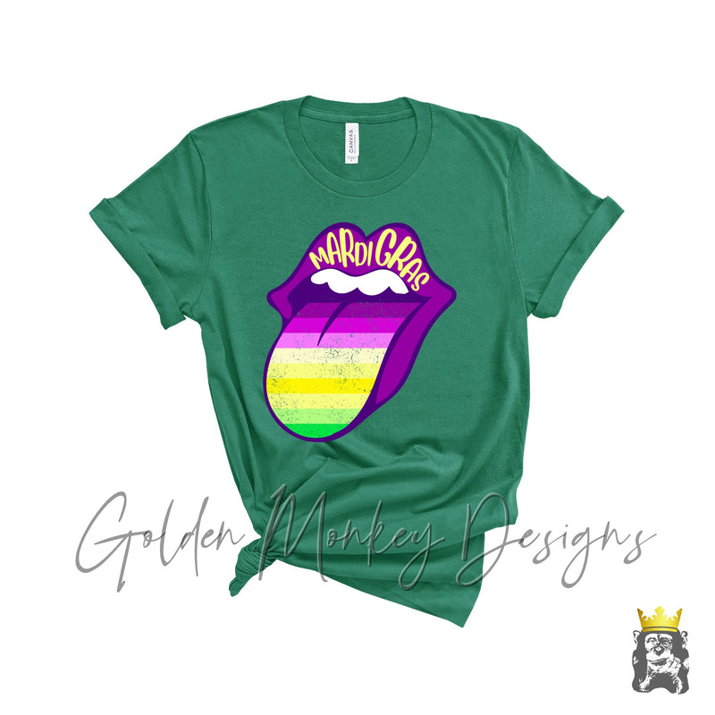 Mardi Gras Tonge and Lips Shirt