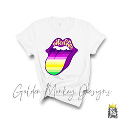 Mardi Gras Tonge and Lips Shirt