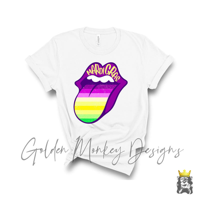 Mardi Gras Tonge and Lips Shirt