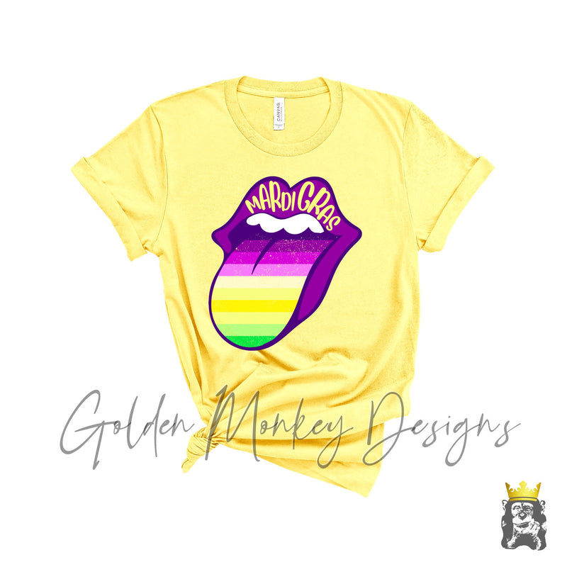 Mardi Gras Tonge and Lips Shirt