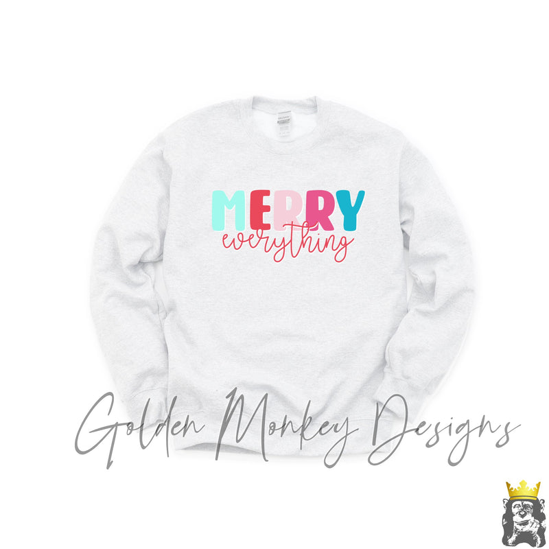 Merry Everything Colorful Christmas Sweatshirt