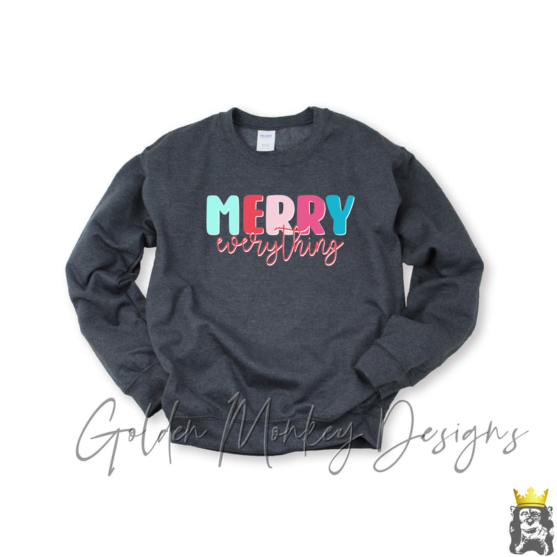 Merry Everything Colorful Christmas Sweatshirt