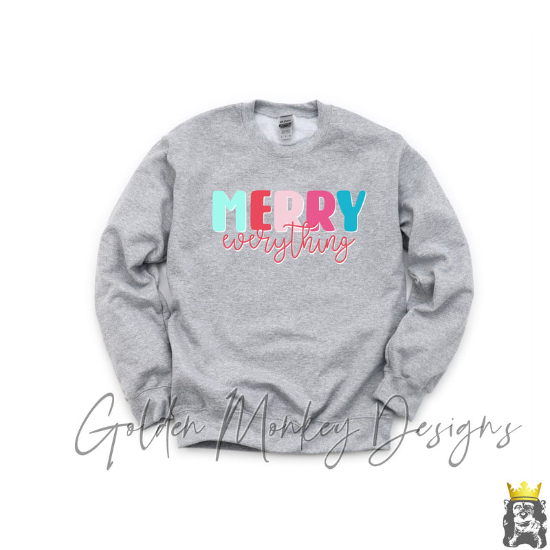 Merry Everything Colorful Christmas Sweatshirt