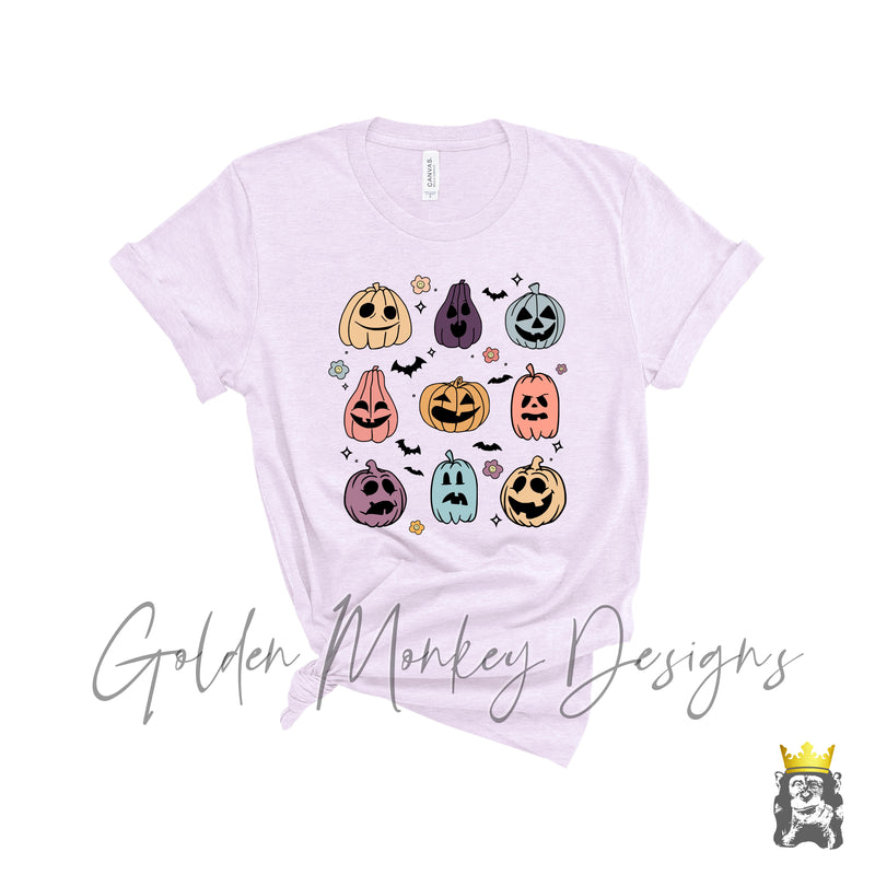 Pumpkin Grid Halloween Shirt