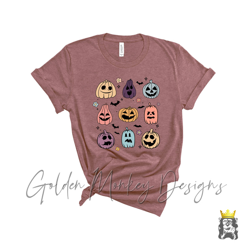 Pumpkin Grid Halloween Shirt