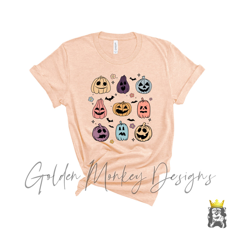 Pumpkin Grid Halloween Shirt
