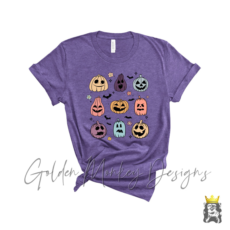 Pumpkin Grid Halloween Shirt