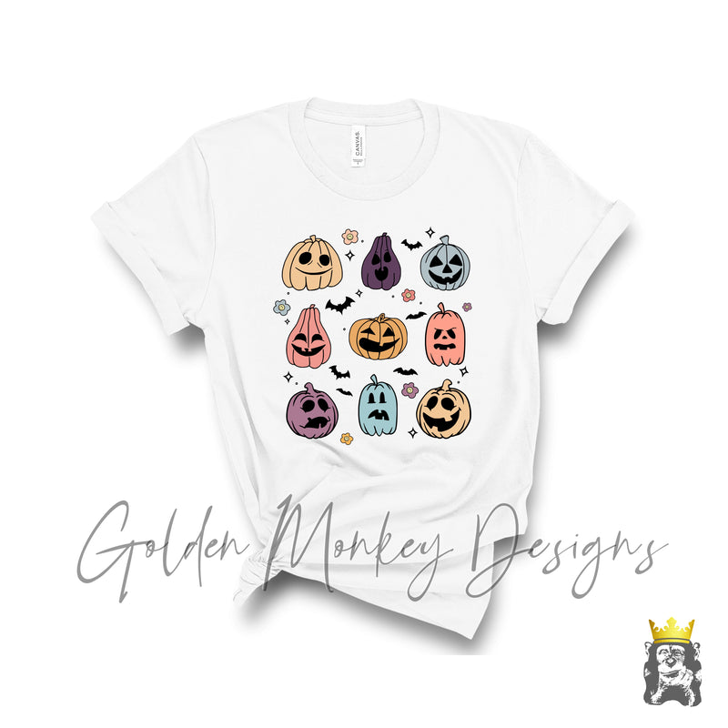 Pumpkin Grid Halloween Shirt