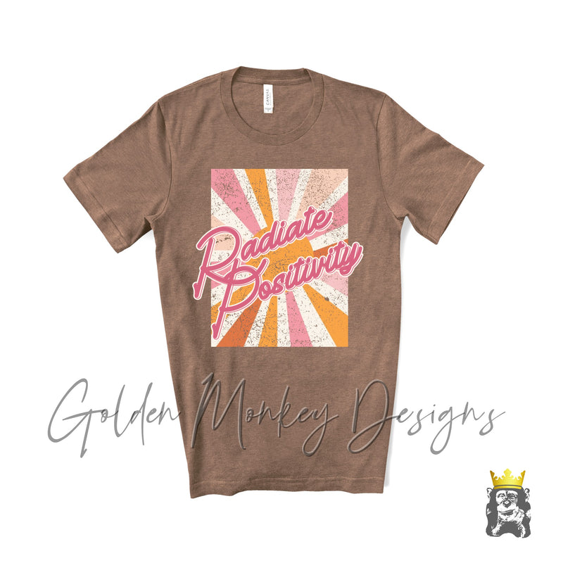 Radiate Positivity Distressed Sunshine Shirt