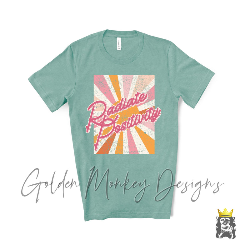 Radiate Positivity Distressed Sunshine Shirt