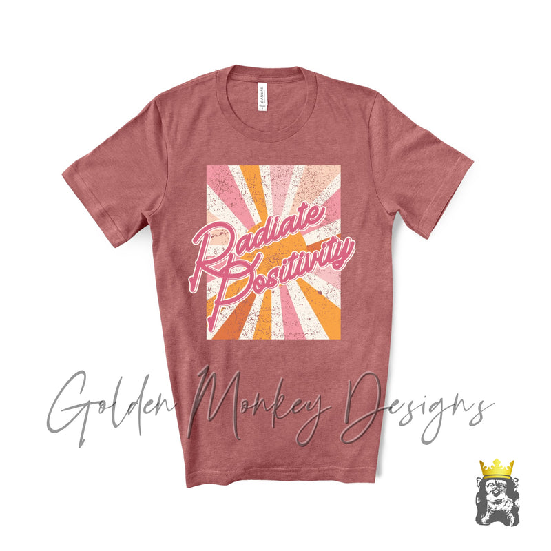 Radiate Positivity Distressed Sunshine Shirt