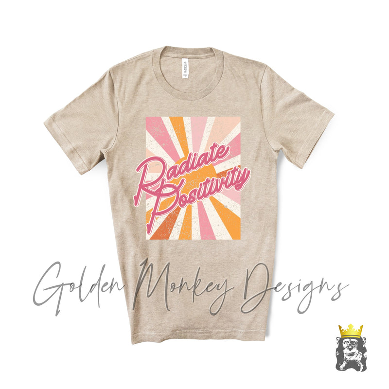 Radiate Positivity Distressed Sunshine Shirt