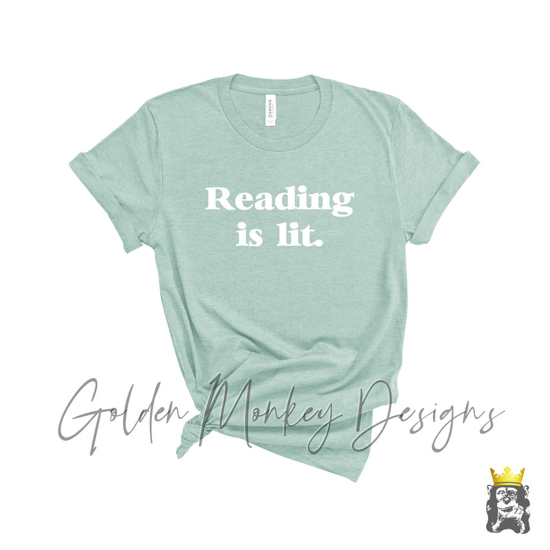 Reading is Lit Funny Teacher Shirt