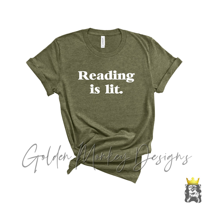 Reading is Lit Funny Teacher Shirt