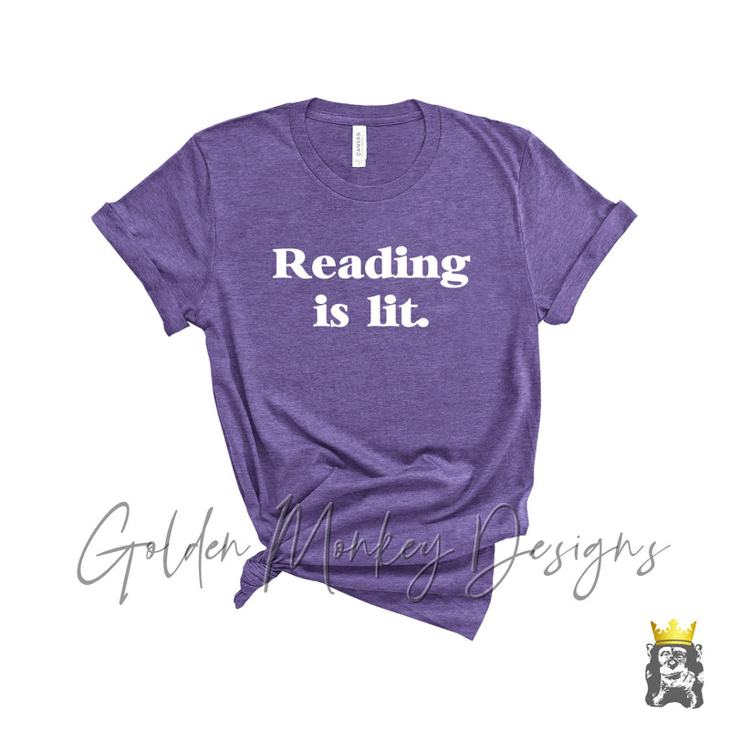 Reading is Lit Funny Teacher Shirt